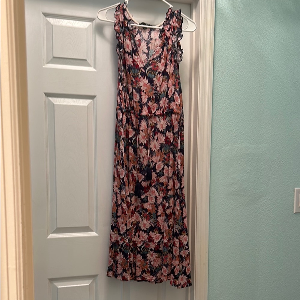 Floral Sleeveless Maxi Dress - Multicolor